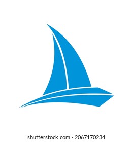 símbolo de icono de logotipo de barco símbolo vectorial