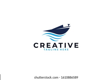 boat logo icon vector isolated