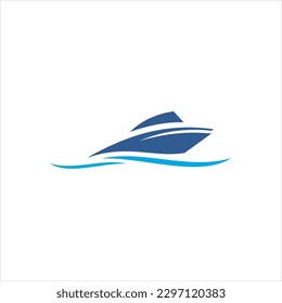 Boat logo with boat and mountain combination, suitable for various company brands with maximum effect.