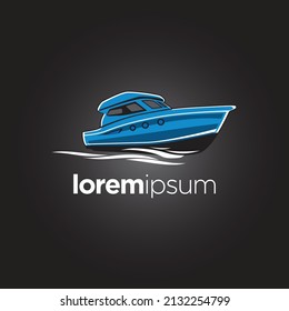 the boat logo is moving blue