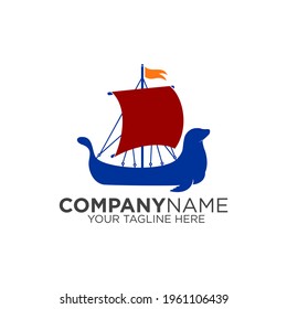 Boat Logo. Sea Lion Shape Ship