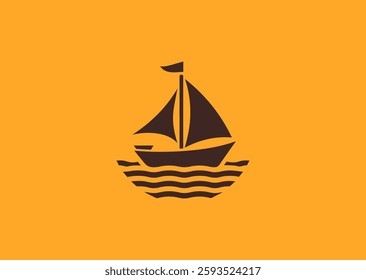 Boat Logo – A streamlined boat design, symbolizing adventure, exploration, and the sea.