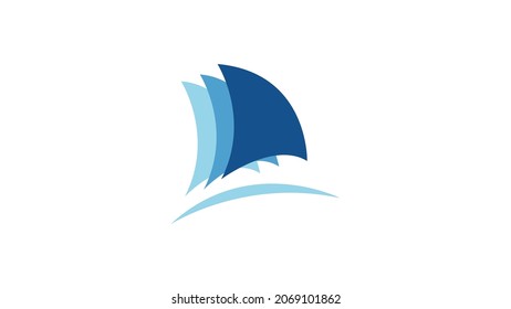 Boat logo symbol vector illustration