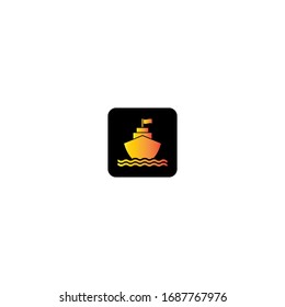 Boat logo template icon design