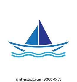 Boat logo template icon design