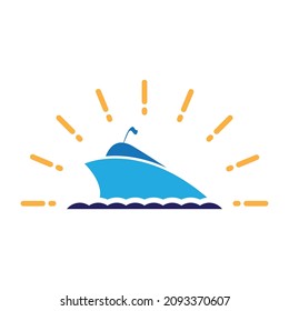 Diseño de icono de la plantilla del logotipo del barco