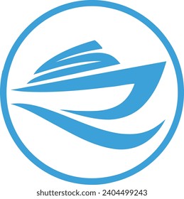 Boat Logo Template in a modern minimalist style
