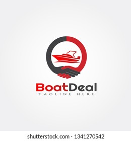 Boat logo template, ship icon design,illustration element -vector