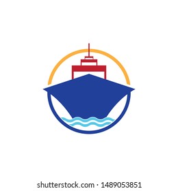 Boat logo template vector icon design