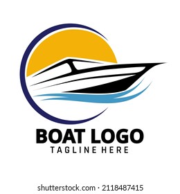 Boat logo template vector illustration icon design