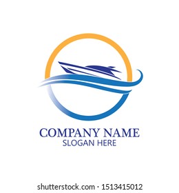 boat logo template,ship icon design,illustration element-vector