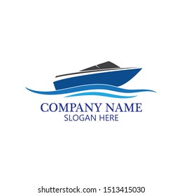 Boat Logo Templateship Icon Designillustration Elementvector Stock ...