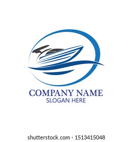 boat logo template,ship icon design,illustration element-vector