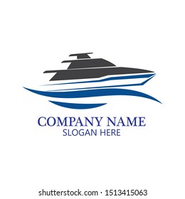boat logo template,ship icon design,illustration element-vector