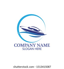 boat logo template,ship icon design,illustration element-vector