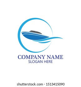 boat logo template,ship icon design,illustration element-vector