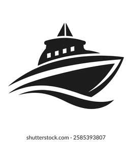 Boat logo vector art illustration