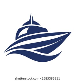 Boat logo vector art illustration