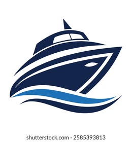 Boat logo vector art illustration