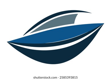 Boat logo vector art illustration