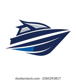 Boat logo vector art illustration