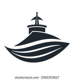 Boat logo vector art illustration