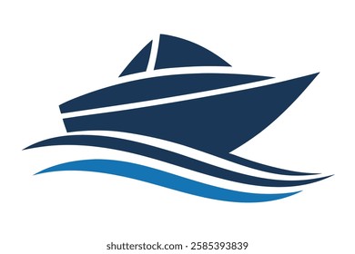 Boat logo vector art illustration