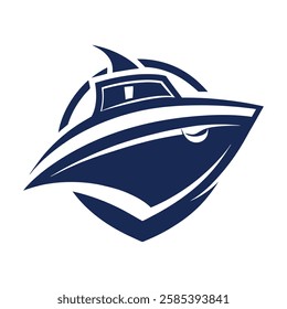 Boat logo vector art illustration