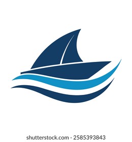 Boat logo vector art illustration