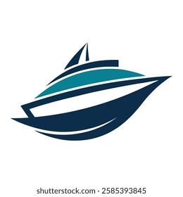 Boat logo vector art illustration