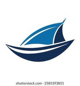 Boat logo vector art illustration