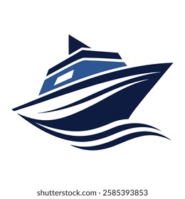 Boat logo vector art illustration