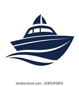 Boat logo vector art illustration