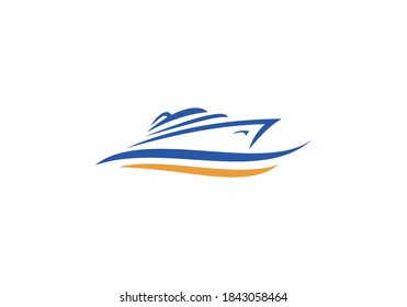 Boat logo vector design icon