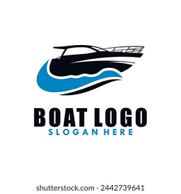 boat logo vector design template