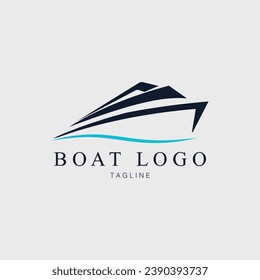 boat logo vector illustration design for use brand company identity