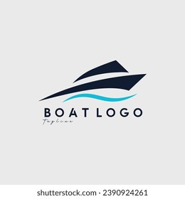 boat logo vector illustration design for use brand company symbol