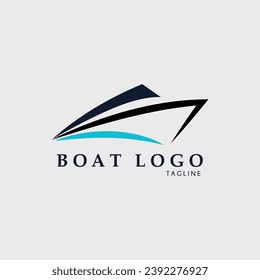 boat logo vector illustration design for use brand company initial