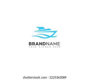 Boot-Logo-Yacht-Symbol, Vektorgrafik
