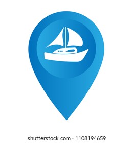 boat and map pointer.shipyard here