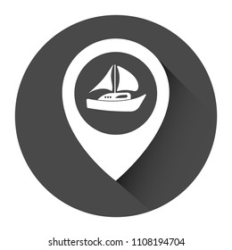 boat and map pointer.shipyard here