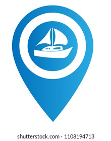 boat and map pointer.shipyard here