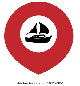 boat and map pointer.shipyard here