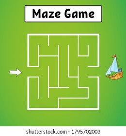 Boat maze for preschool kids