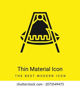 Boat minimal bright yellow material icon