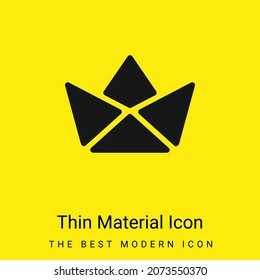 Icono de material amarillo brillante mínimo en el barco