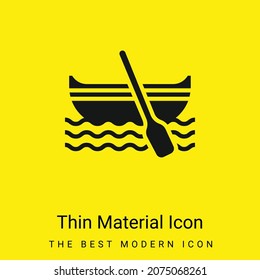 Boat minimal bright yellow material icon