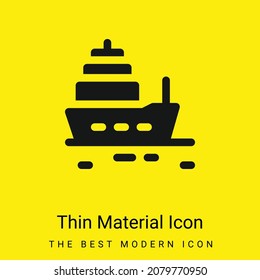 Icono de material amarillo brillante mínimo en el barco