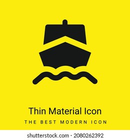 Icono de material amarillo brillante mínimo en el barco