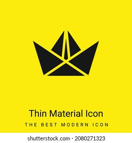 Boat minimal bright yellow material icon
